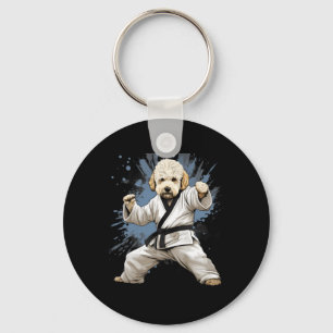 Mixed Martial Arts Goldendoodle Dog Karate Schlüsselanhänger