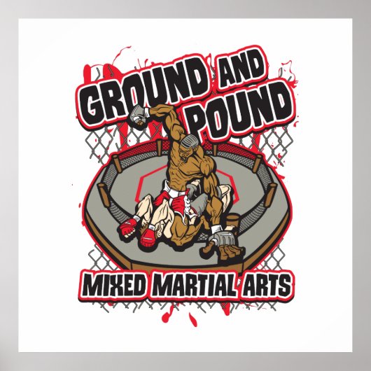 MIXED MARTIAL ARTS Ground und Pfund Poster (Vorne)