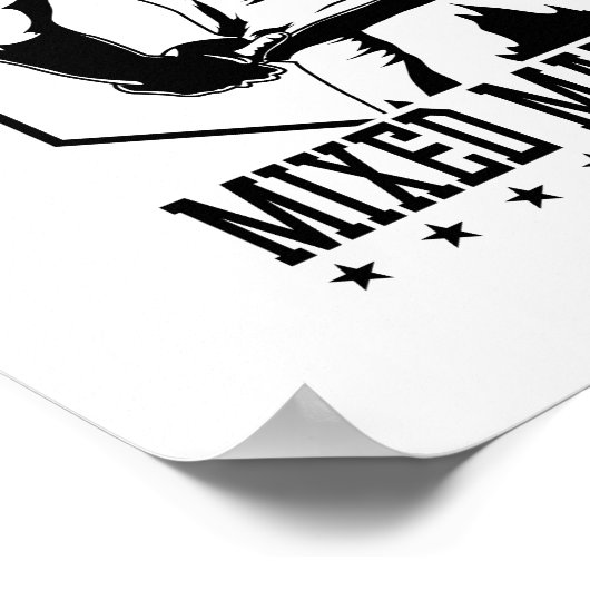 MIXED MARTIAL ARTS Kämpfe hart Poster (Ecke)