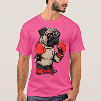 Mixed Martial Arts Kickboxer Mops Dog Boxhandschuh T-Shirt