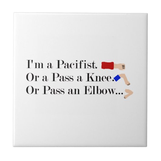 MIXED MARTIAL ARTS Pacifist Spaß Design Fliese (Vorderseite)