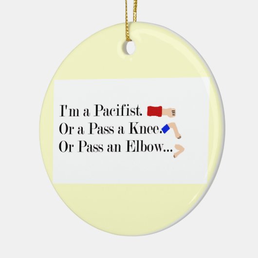 MIXED MARTIAL ARTS Pacifist Spaß Design Keramikornament (Links)