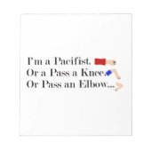 MIXED MARTIAL ARTS Pacifist Spaß Design Notizblock (Vorderseite)