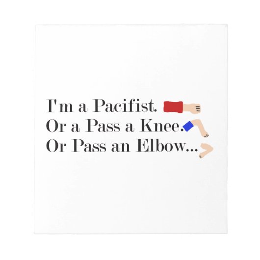 MIXED MARTIAL ARTS Pacifist Spaß Design Notizblock (Vorderseite)