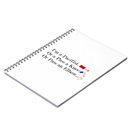 MIXED MARTIAL ARTS Pacifist Spaß Design Notizblock (Linke Seite)