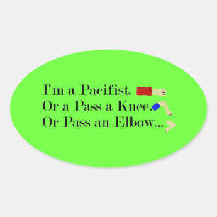 MIXED MARTIAL ARTS Pacifist Spaß Design Ovaler Aufkleber
