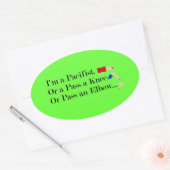 MIXED MARTIAL ARTS Pacifist Spaß Design Ovaler Aufkleber (Umschlag)