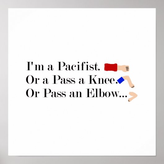 MIXED MARTIAL ARTS Pacifist Spaß Design Poster (Vorne)