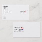 MIXED MARTIAL ARTS Pacifist Spaß Design Visitenkarte (Vorne/Hinten)