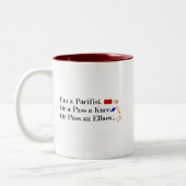 MIXED MARTIAL ARTS Pacifist Spaß Design Zweifarbige Tasse (Links)