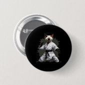 Mixed Martial Arts Siamese Katze Karate für Männer Button (Vorne & Hinten)