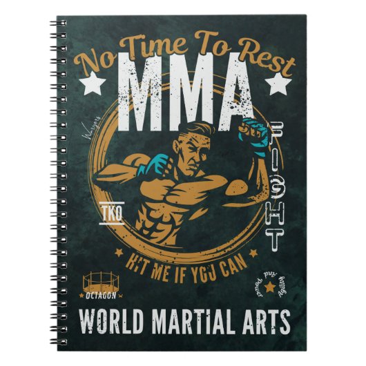 MIXED MARTIAL ARTS Spiral Notebook - keine Zeit fü Notizblock (Vorderseite)