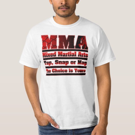 MIXED MARTIAL ARTS stechen, Verschluss oder T-Shirt (Vorderseite)