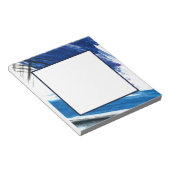 Mixed media Aquarellblau abstrakt Notizblock (angewinkelt)