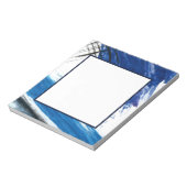 Mixed media Aquarellblau abstrakt Notizblock (Rotiert)