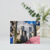 Mixed media Architecture Collage Postkarte (Stehend Vorderseite)