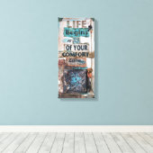 Mixed Media Art mit Life Quote | Kanvas Leinwanddruck (Insitu (Holzboden))