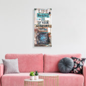 Mixed Media Art mit Life Quote | Kanvas Leinwanddruck (Insitu (Wohnzimmer))