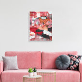 Mixed Media Art Red Liebe Butterfly Leinwanddruck (Insitu (Wohnzimmer))