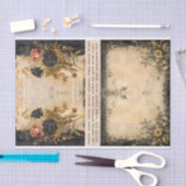 Mixed Media Artist Junk Journal Dark Gothic Seidenpapier (Handwerk)