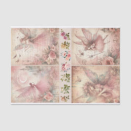 Mixed Media Artist Pink Junk Journal Fairy Collage Seidenpapier