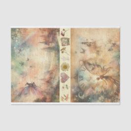 "Mixed Media Artist Vintag Fairy Art Junk Journal" Seidenpapier