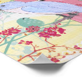 Mixed Media Bird Art Poster (Ecke)