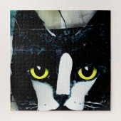 Mixed Media Black Cat Puzzle (Vertikal)