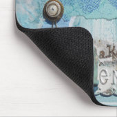 Mixed Media Blue Erinnerungen Art Mousepad (Ecke)