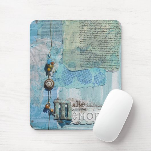 Mixed Media Blue Erinnerungen Art Mousepad (Mit Mouse)