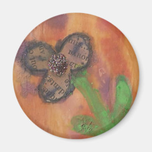 Mixed Media-Blume Magnet