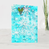 Mixed Media Bunny Print Christmas Card AP448B1 Karte (Rückseite)