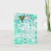 Mixed Media Bunny Print Christmas Card AP453B1 Karte (Rückseite)