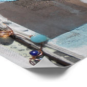 Mixed Media Butterfly Herzkunst Print Poster (Ecke)