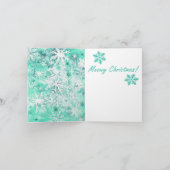 Mixed Media Cat Print Christmas Card AP406B4 Karte (Innenseite)