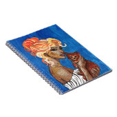 Mixed Media Collage Katzenmutter Notizbuch - Zeitu Notizblock (Rechte Seite)