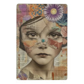 Mixed-Media-Collage-Porträtkunst (10) Mini Klemmbrett (Rückseite)