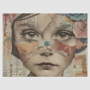 Mixed-Media-Collage-Porträtkunst (10) Seidenpapier