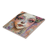 Mixed-Media-Collage-Porträtkunst (11) Fliese (Seite)