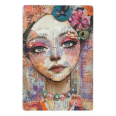 Mixed-Media-Collage-Porträtkunst (11) Mini Klemmbrett (Rückseite)
