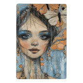 Mixed-Media-Collage-Porträtkunst (12) Mini Klemmbrett (Rückseite)