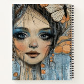 Mixed-Media-Collage-Porträtkunst (12) Notizblock (Rückseite)