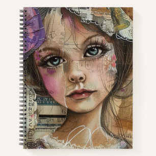 Mixed-Media-Collage-Porträtkunst (1) Notizblock