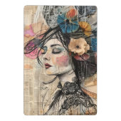 Mixed-Media-Collage-Porträtkunst (2) Mini Klemmbrett (Rückseite)