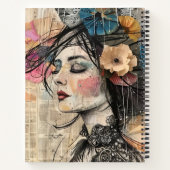 Mixed-Media-Collage-Porträtkunst (2) Notizblock (Rückseite)