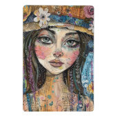 Mixed-Media-Collage-Porträtkunst (3) Mini Klemmbrett (Rückseite)