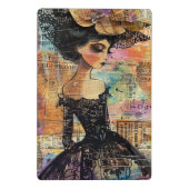 Mixed-Media-Collage-Porträtkunst (4) Mini Klemmbrett (Rückseite)