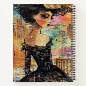 Mixed-Media-Collage-Porträtkunst (4) Notizblock (Rückseite)