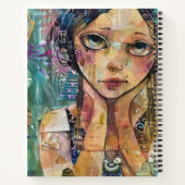 Mixed-Media-Collage-Porträtkunst (8) Notizblock (Rückseite)