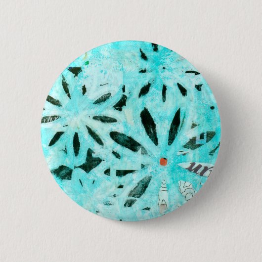 Mixed Media Daisy Art Button (Vorderseite)